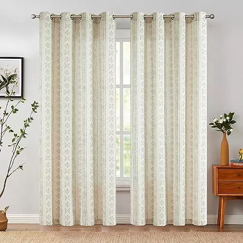 Vangao Boho Gardinen mit Ösen für Wohnzimmer und Schlafzimmer im Landhausstil