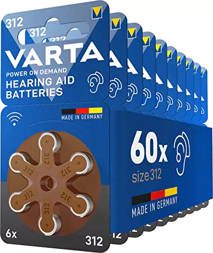VARTA Hörgerätebatterien Typ 312 – Hochleistungsbatterien für Hörgeräte