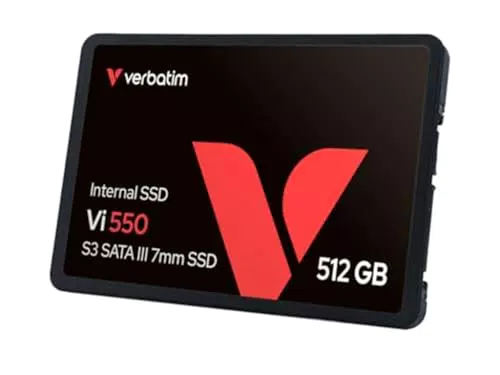Verbatim Vi550 S3 512 GB SSD 2,5" SATA III mit 3D-NAND-Technologie, 550 MB/s