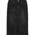 Vero Moda Damen Jeansrock mit hoher Taille und langer Länge