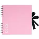Vienrose Scrapbook Fotoalbum zum Selbstgestalten mit 40 Seiten Schwarz Kraftpapier