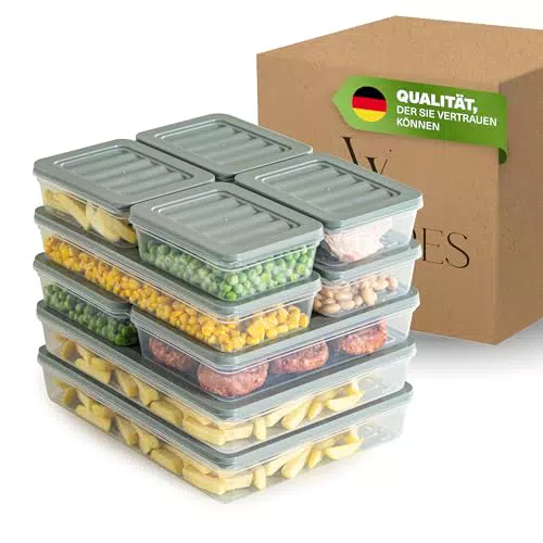 Viwares Gefrierdosen Organizer mit Deckel – Frostfest bis -25°C, wiederverwendbar