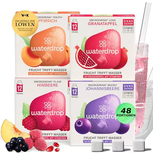 waterdrop® Microdrink Set – Zuckerfreies Getränkpulver mit Vitaminen für Wasser