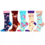 WeciBor Damen Socken mit lustigen Flamingo-Motiven für jeden Anlass