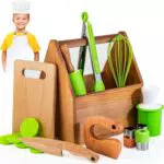 WOODMAM Kinderküche Zubehör – Montessori Holzspielzeug für kreative Kinder
