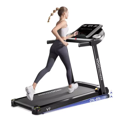 YPOO Klappbares Laufband für Zuhause mit Steigung, 2,5 HP und LED Anzeige
