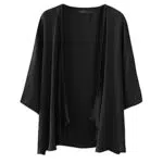 ZANZEA Kimono Damen Strand Cardigan Oversize Boho 3/4 Arm Strickjacke
