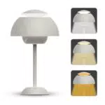 Zinueen LED Tischlampe Pilz, Kabellos und Touch Dimmbar für Büro und Schlafzimmer