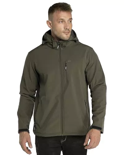 33,000ft Softshelljacke Herren Wasserdicht Winddicht Fleece Gefüttert Outdoor