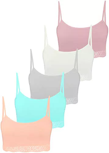 Mädchen Bustier mit Spitze von [Brandname] - Modell 2, Baumwolle, Sport BH