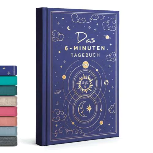 6-Minuten Tagebuch für Erwachsene 2025 – Dankbarkeit & Achtsamkeit fördern