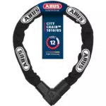 ABUS Kettenschloss CityChain 1010 Fahrradschloss aus gehärtetem Stahl Sicherheitslevel 12 170 cm Schwarz
