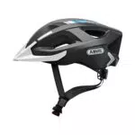 ABUS Stadthelm Aduro 2.0 - Allround-Fahrradhelm mit Licht - in sportivem Design für den Stadtverkehr - für Damen und Herren - Silber