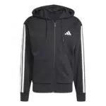 adidas Herren Essential Three Stripes Fleece Zipper Hoodie