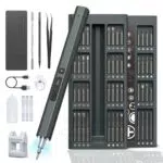 Hancaner Mini Elektrischer Akku Schraubendreher Set mit LED für Laptop, PC, Handy