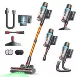 Hoover Akku Staubsauger mit 600W, kabellos, Anti-Tangle-Bürste, 65 Minuten Laufzeit
