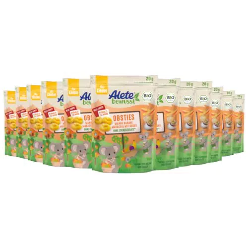 Alete bewusst Obsties Mango Banane Maracuja gefriergetrocknete Bio-Fruchtchips Snack