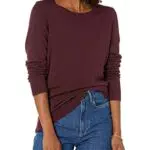 Amazon Essentials Damen Pullover mit Rundhalsausschnitt, Langarm, Leicht