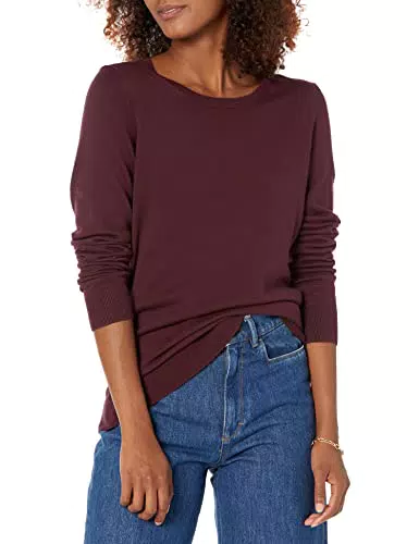 Amazon Essentials Damen Pullover mit Rundhalsausschnitt, Langarm, Leicht
