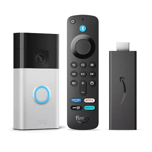 Amazon Fire TV Stick HD mit Ring Akku-Videotürklingel (2024)