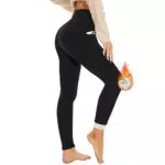 AMIYOYO Thermo Leggings Damen Gefüttert Leggings Fleece Thermohose Verdickte Plüsch Leggins Blickdicht Samt Thermounterwäsche Warm Strumpfhose Winter