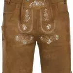 AMZHOTER Herren Lederhose Tracht Trachtenhose Kurz für Oktoberfest