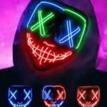AnanBros LED Halloween Maske – Leuchtende Gesichtsmaske für Kostüm & Party