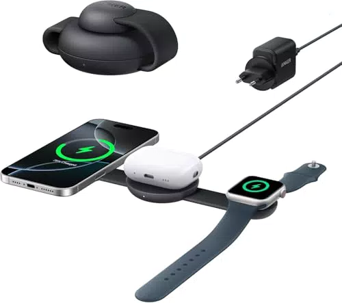 Anker MagGo 3-in-1 Kabellose Ladestation für iPhone 15/16, AirPods, Apple Watch