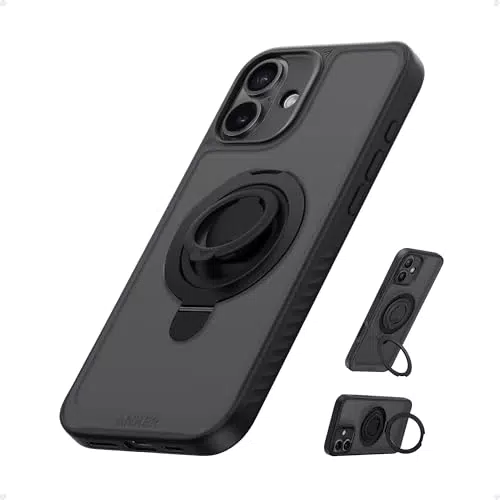 Anker MagGo Magnetische Hülle, Weiche 360° Silikonring Halterung für iPhone 15 Pro Max