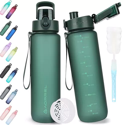 AOPREL Trinkflasche 1L - BPA-frei, auslaufsicher, ideal für Sport und Outdoor