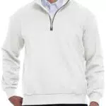 APTRO Herren Sweatshirt ohne Kapuze mit Halb-Reißverschluss und Seitentaschen