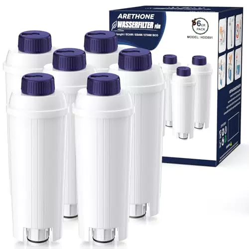 ARETHONE Wasserfilter für De'Longhi Kaffeevollautomaten DLSC002, Magnifica, Dinamica, Eletta