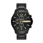 Armani Exchange Herrenchronograph mit Edelstahl- und Leder- oder Silikonuhrband