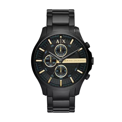 Armani Exchange Herrenchronograph mit Edelstahl- und Leder- oder Silikonuhrband