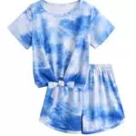 Arshiner Mädchen T-Shirt und Shorts Set - Freizeitmode für Kinder 9-10 Jahre