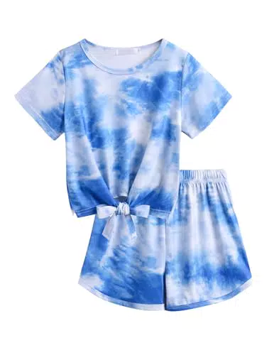 Arshiner Mädchen T-Shirt und Shorts Set - Freizeitmode für Kinder 9-10 Jahre
