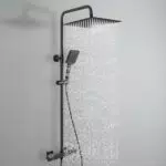 Auralum Duschsystem mit Edelstahl Regendusche und Handbrause, höhenverstellbar