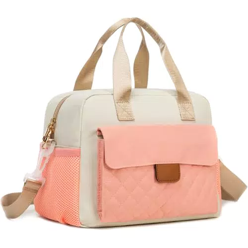 Beaulyn Isolierte Lunchtasche für Damen Süße Erwachsenen-Lunchbox-Tasche fürs Büro mit Thermofach