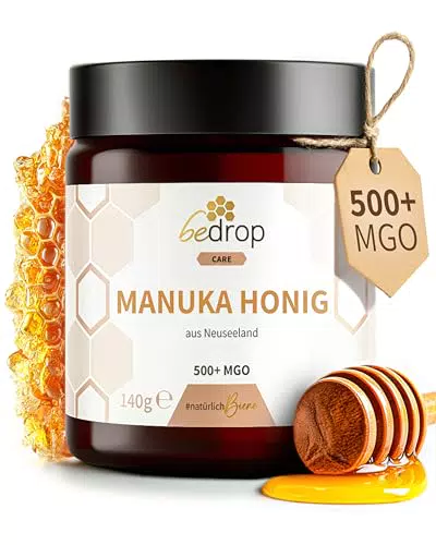 bedrop Manuka Honig MGO 500+ – Echter Premium Honig aus Neuseeland, zertifiziert