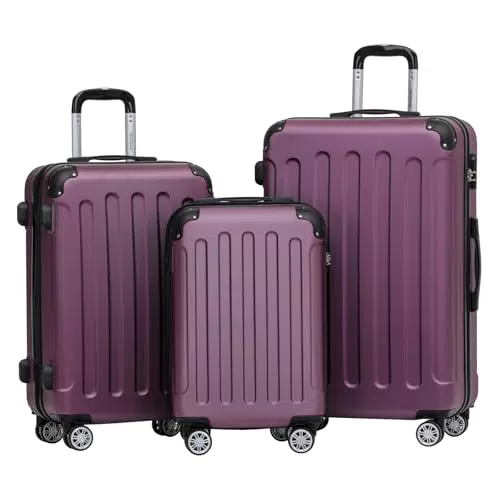 BEIBYE Hartschalen-Koffer Trolley Reisekoffer Handgepäck 4 Rollen