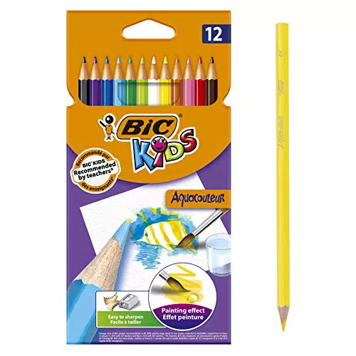 BIC Aquacouleur Wasserfarben Stifte mit Aquarellfarbeffekt