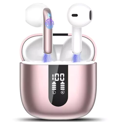 Kabellose Bluetooth 5.4 In Ear Kopfhörer mit 4 Mikrofonen & Noise Cancelling