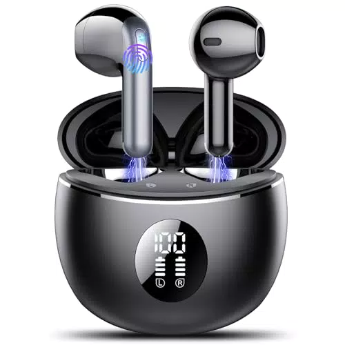 Bluetooth Kopfhörer - Kabellose In-Ear Kopfhörer mit 4 Mic, ENC und IP7 wasserdicht