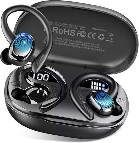 Bluetooth Sport Kopfhörer In Ear kabellos mit Hi-Fi Stereo, Noise Cancelling, IP7