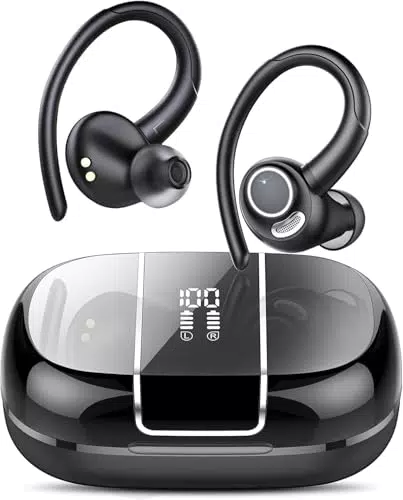 Bluetooth Kopfhörer Sport mit ENC Mikrofon, 48 Std. Tiefbass, IPX7 wasserdicht