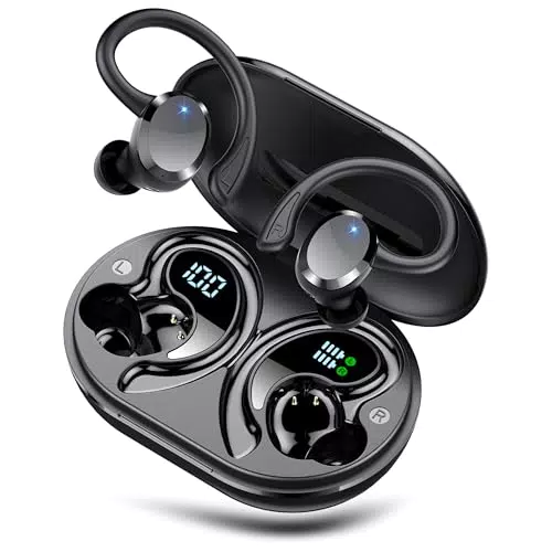 Sport Bluetooth Kopfhörer - Kabellos, IP7 Wasserdicht, 128 Std Akku, ENC Mikrofon