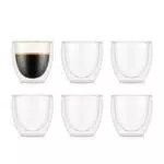 Bodum PAVINA Espressotassen aus Thermoglas – Spülmaschinenfestes Borosilikatglas