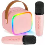 BONAOK Karaoke Mikrofon mit Bluetooth für Kinder und Erwachsene, tragbar
