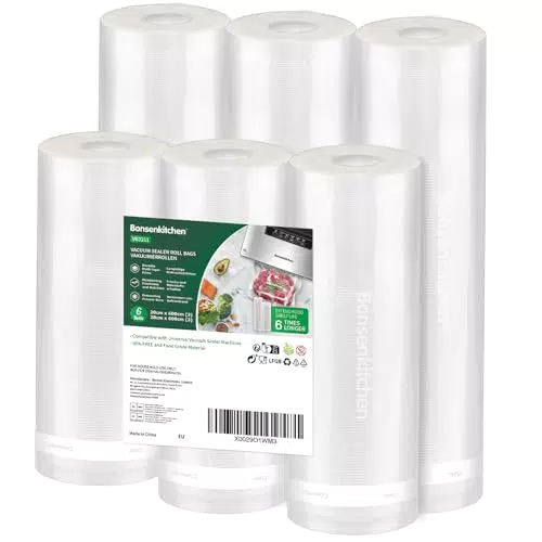 Bonsenkitchen Vakuumfolie 28x600 cm – BPA-frei, kochfest, für Sous Vide