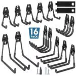 BONTEC Garagen-Wandhaken-Set mit PVC-Beschichtung für Holz, Ziegel & Trockenbau